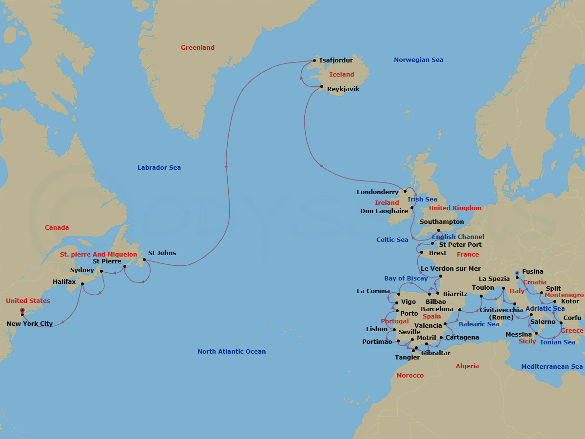 Cruise Itinerary Map