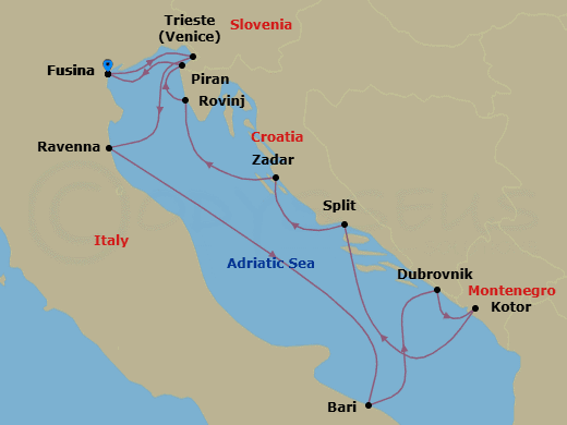 Cruise Itinerary Map