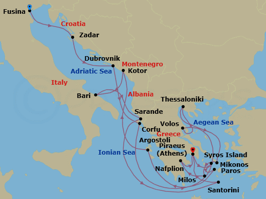Cruise Itinerary Map