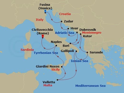 Cruise Itinerary Map