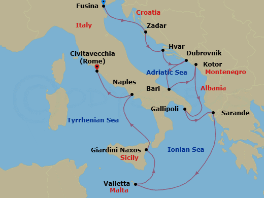 Cruise Itinerary Map