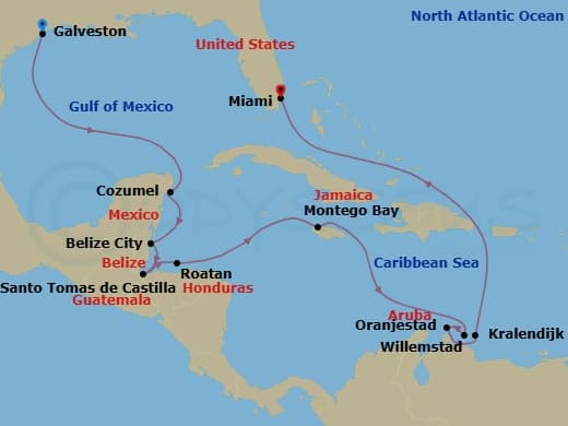 Cruise Itinerary Map