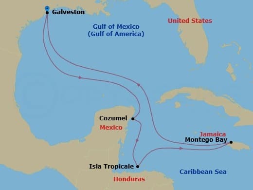 Cruise Itinerary Map