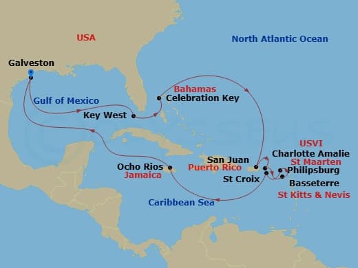 Cruise Itinerary Map