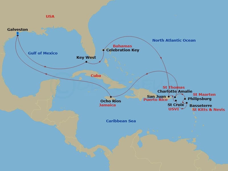 Cruise Itinerary Map