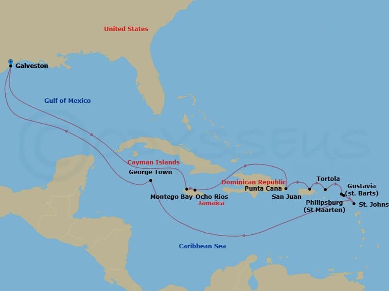 Cruise Itinerary Map