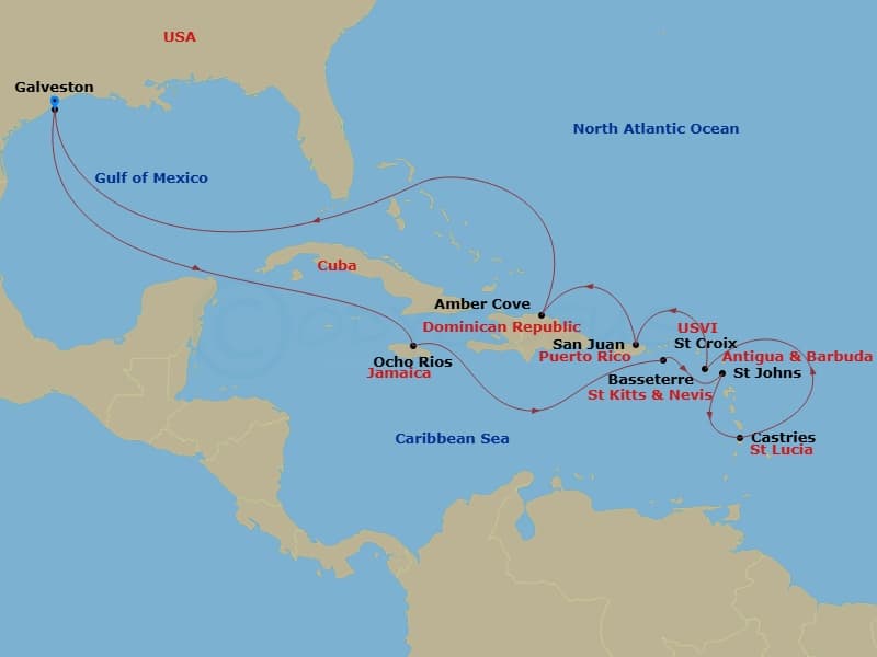 Cruise Itinerary Map