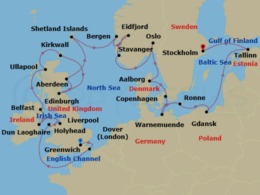Cruise Itinerary Map