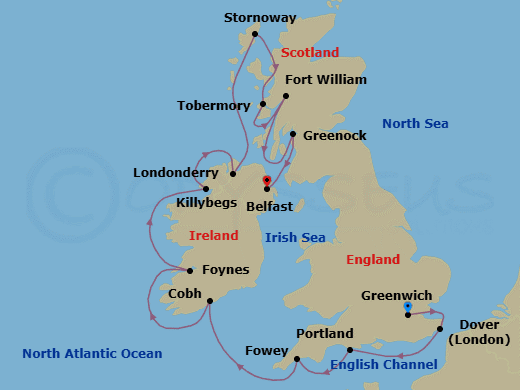 Cruise Itinerary Map