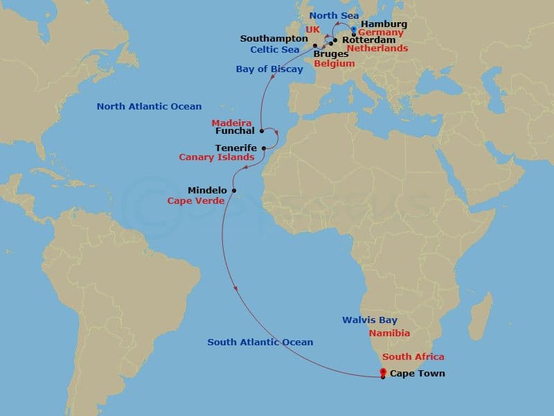 Cruise Itinerary Map