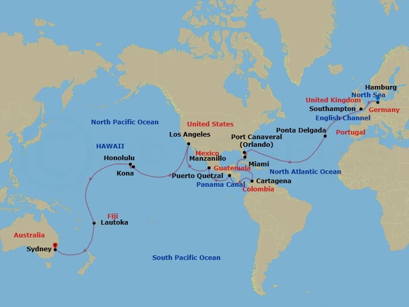 Cruise Itinerary Map