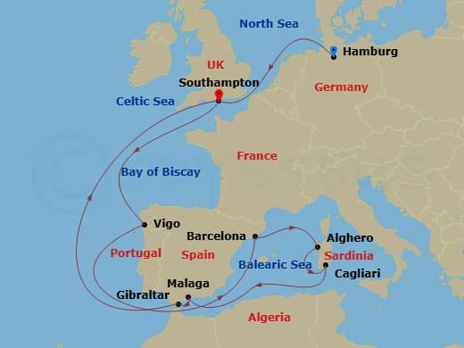 Cruise Itinerary Map