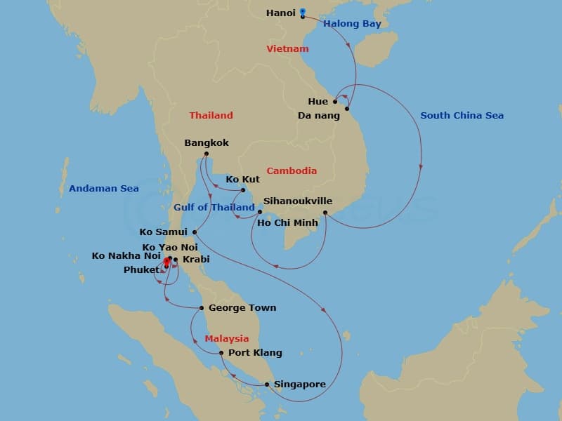 Cruise Itinerary Map