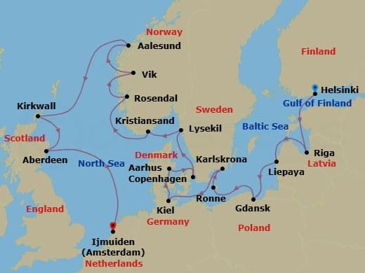 Cruise Itinerary Map