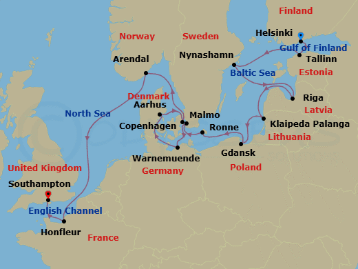 Cruise Itinerary Map