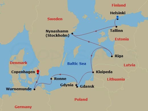 Cruise Itinerary Map
