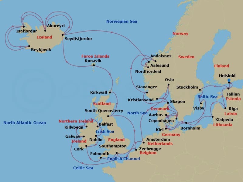 Cruise Itinerary Map