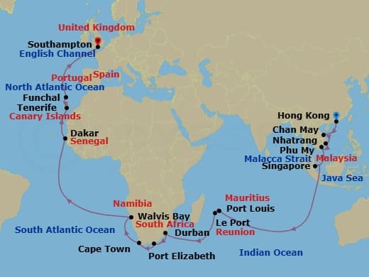 Cruise Itinerary Map