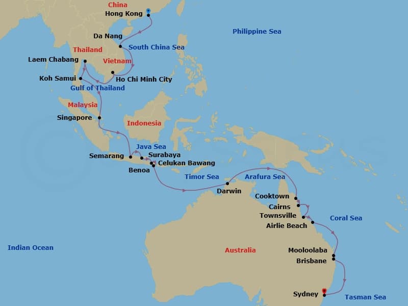 Cruise Itinerary Map