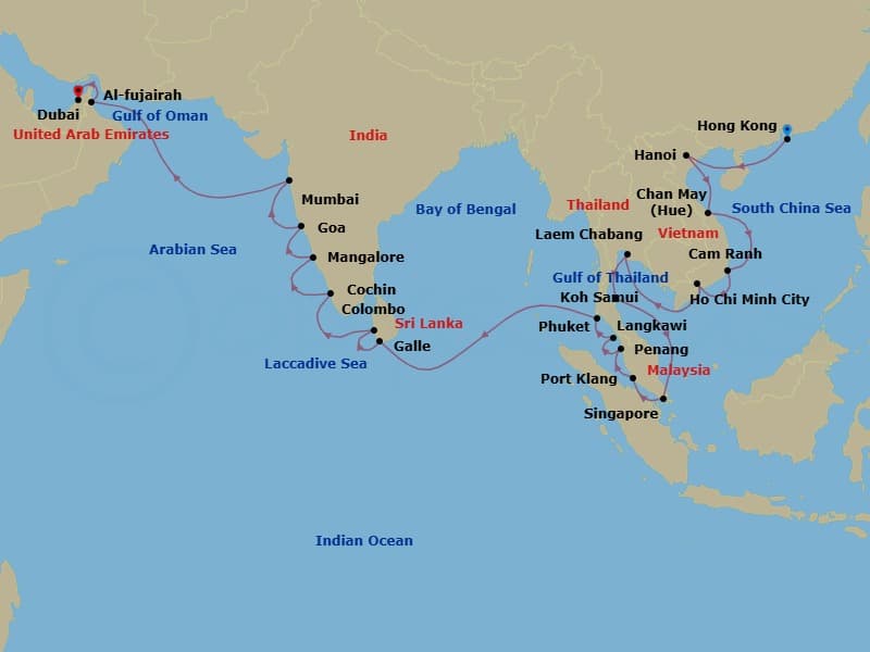 Cruise Itinerary Map