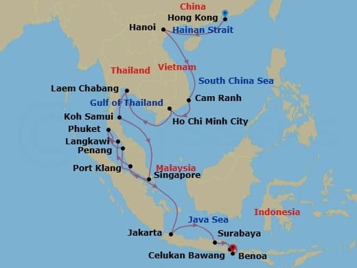 Cruise Itinerary Map
