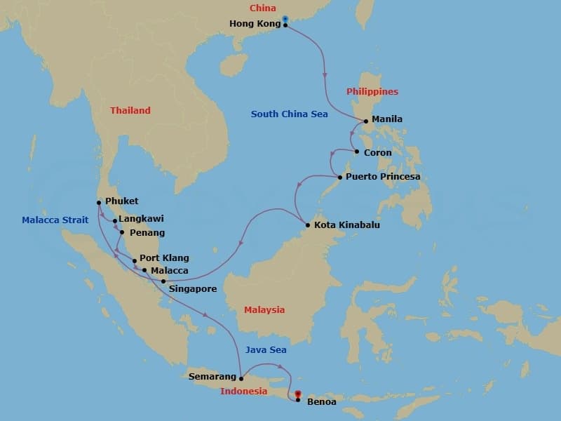 Cruise Itinerary Map