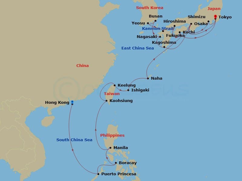 Cruise Itinerary Map