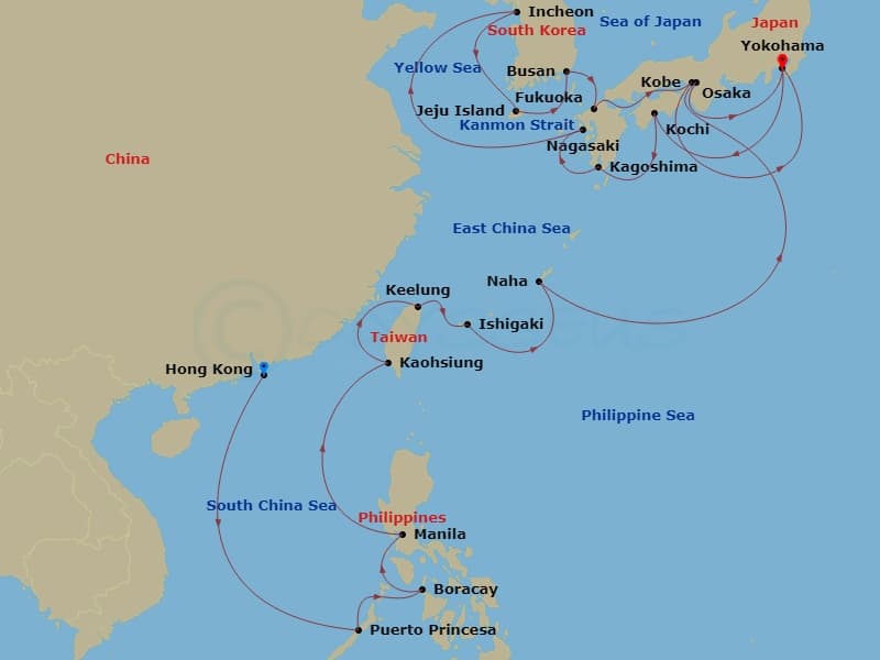 Cruise Itinerary Map