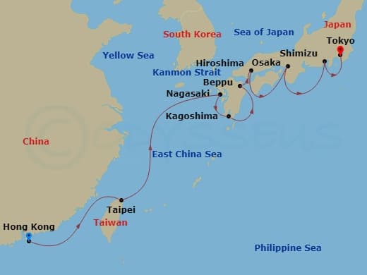 Cruise Itinerary Map
