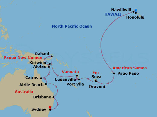 Cruise Itinerary Map