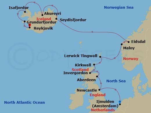 Cruise Itinerary Map