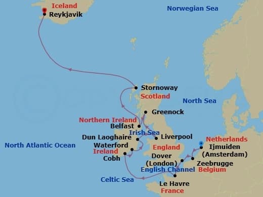 Cruise Itinerary Map