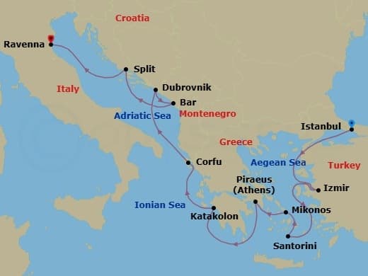 Cruise Itinerary Map