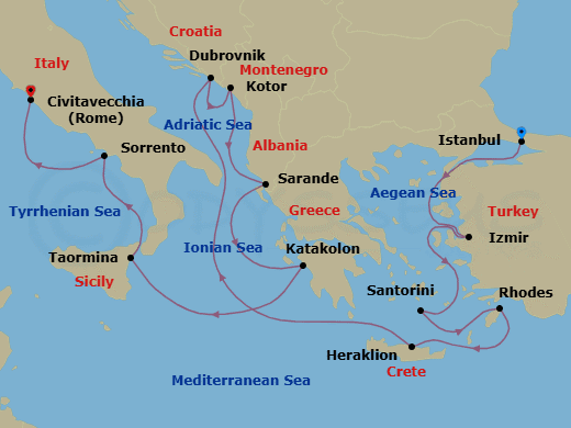 Cruise Itinerary Map