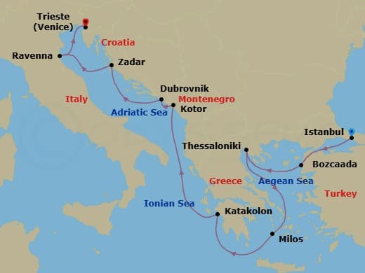 Cruise Itinerary Map