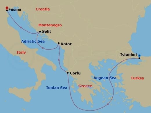 Cruise Itinerary Map