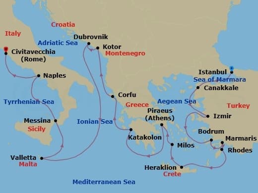 Cruise Itinerary Map