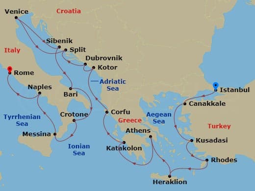 Cruise Itinerary Map