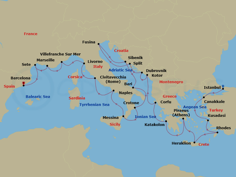 Cruise Itinerary Map