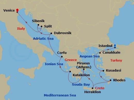Cruise Itinerary Map