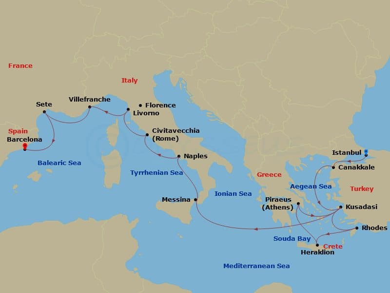 Cruise Itinerary Map