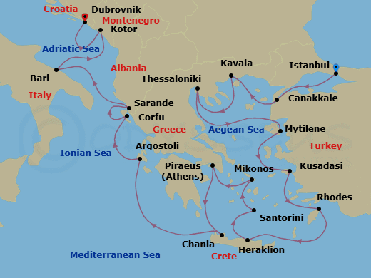 Cruise Itinerary Map