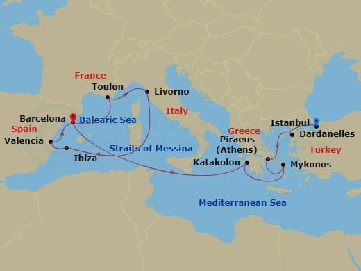 Cruise Itinerary Map