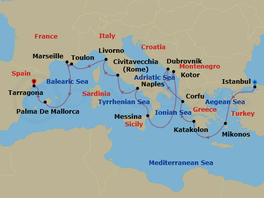 Cruise Itinerary Map