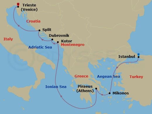 Cruise Itinerary Map