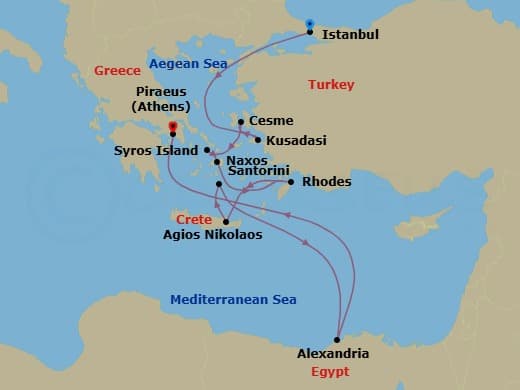 Cruise Itinerary Map