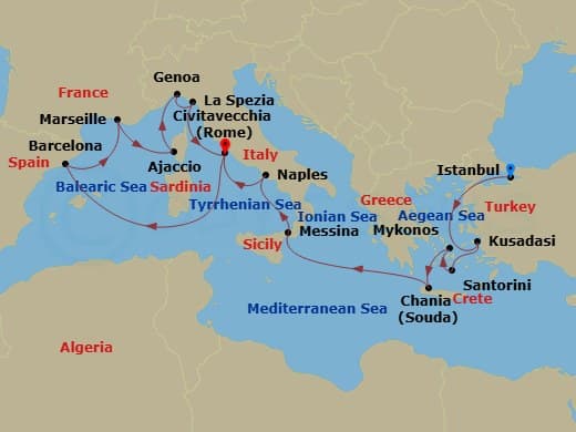 Cruise Itinerary Map