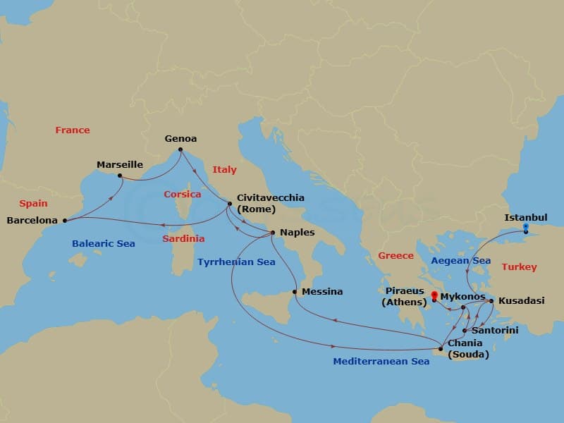 Cruise Itinerary Map