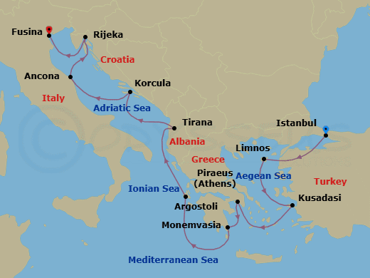 Cruise Itinerary Map