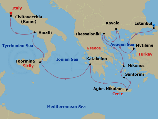 Cruise Itinerary Map